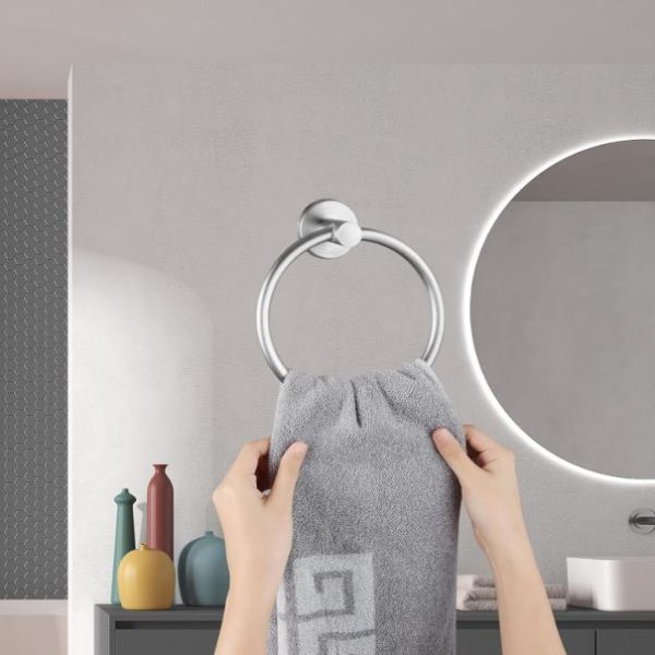 Toalleros Modelo Saul Argolla Acero Mate