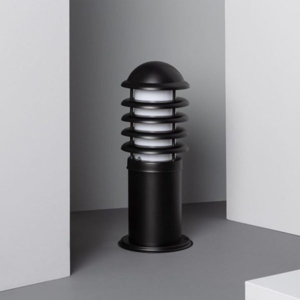 Baliza Exterior Superficie Pie 40cm Guiza Negro