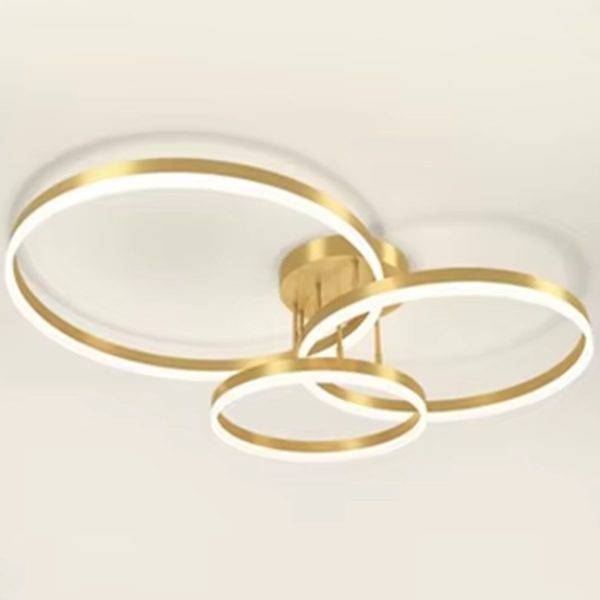 Lampara Circular 3 Aros 60W #X042 Dorado