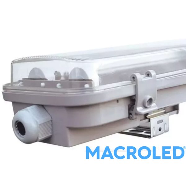 Equipo Hermético Premium Simple 36w 120cm IP65 Marca Macroled